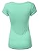 JJ Perfection Women's Basic Short Sleeve Henley T-Shirt