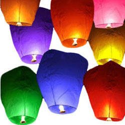 Leegoal 7 Pcs Sky Lanterns - Assorted Colors