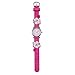 ZEIGER New Fashion Children Kids Toddler Watches Girls Age 5-10 Time Teacher, Cartoon Character 3D Floral Silicone Band -Pink
