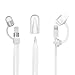 [3-Piece] PencilCozy Combo Pack Cozy The Original Apple Pencil Cap +Holder/Keeper/Tether, Compatible Apple iPad Pro 6th Generation iPencil Charger/Nib Accessories | Case Friendly/Cute (Pink Sand)