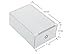 C&AHOME DIY Stackable Shoe Box Clear Plastic Storage Box Foldable Shoe Container Closet Organizer,4 Pack