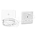 TXEsign Adhesive Wall Phone Holder Mount for Smartphones iPhone External Battery Wall Holder Mount (Silky White & Transparent)