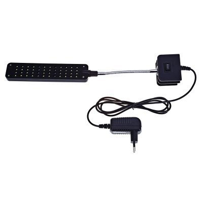 Zorbes 48 LEDs Blue White Fish Tank Light LED Clip Aquarium Lamp with Flexible Arm