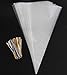 SBYURE 200 Pieces Clear Cone Shaped Treat Bags Cellophane Triangle Candy Bags with 200 Twist Ties for Favor Candy Popcorn Handmade Cookies Sweets Crafts,15x7 in