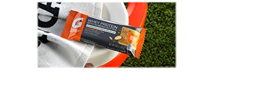 Gatorade Whey Protein With Almond Butter Bars, Almond Butter, 2.0 oz bars (Pack of 12, 20g of protein per bar)