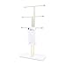Umbra Trigem Hanging Jewelry Organizer - 3 Tier Table Top Necklace Holder and Display, White/Brass (Renewed)