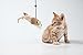 LukPaw Cat Teaser Cat Kitten Toys Set Natural Sisal Wand Teasers with Mouse, Bell, Feather, Elastic String, and Sturdy Wood Rod