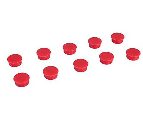 AXMA-PK10-02 - Red Small Magnets – Kids 10 Pack – School, Office, Home, Fridges and Whiteboards