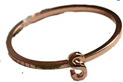 kate spade New York Saturday Rose Gold Initial Ring Letter S Size 7