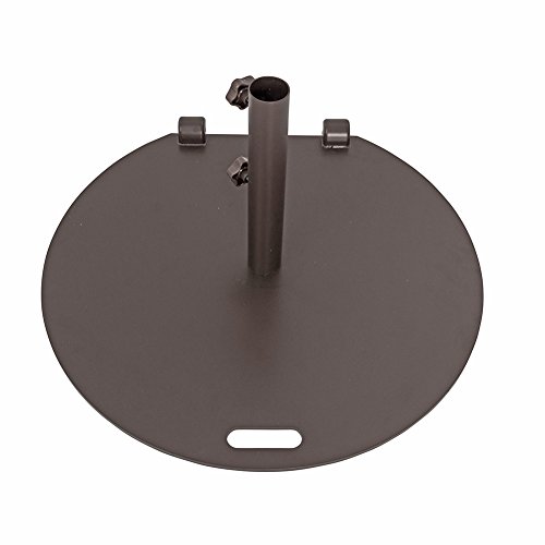 SORARA Umbrella Base Stand Weights 55 lbs Steel Market Patio Umbrella Base 27 inch Diameter, Brown