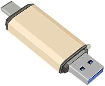 Uactor 1pcs 32GB USB 3.0 Flash Drive for Type-C Smartphone and Tablets Waterproof Pen Drive USB-C/3.0 USB Flash Memory Disk Gold