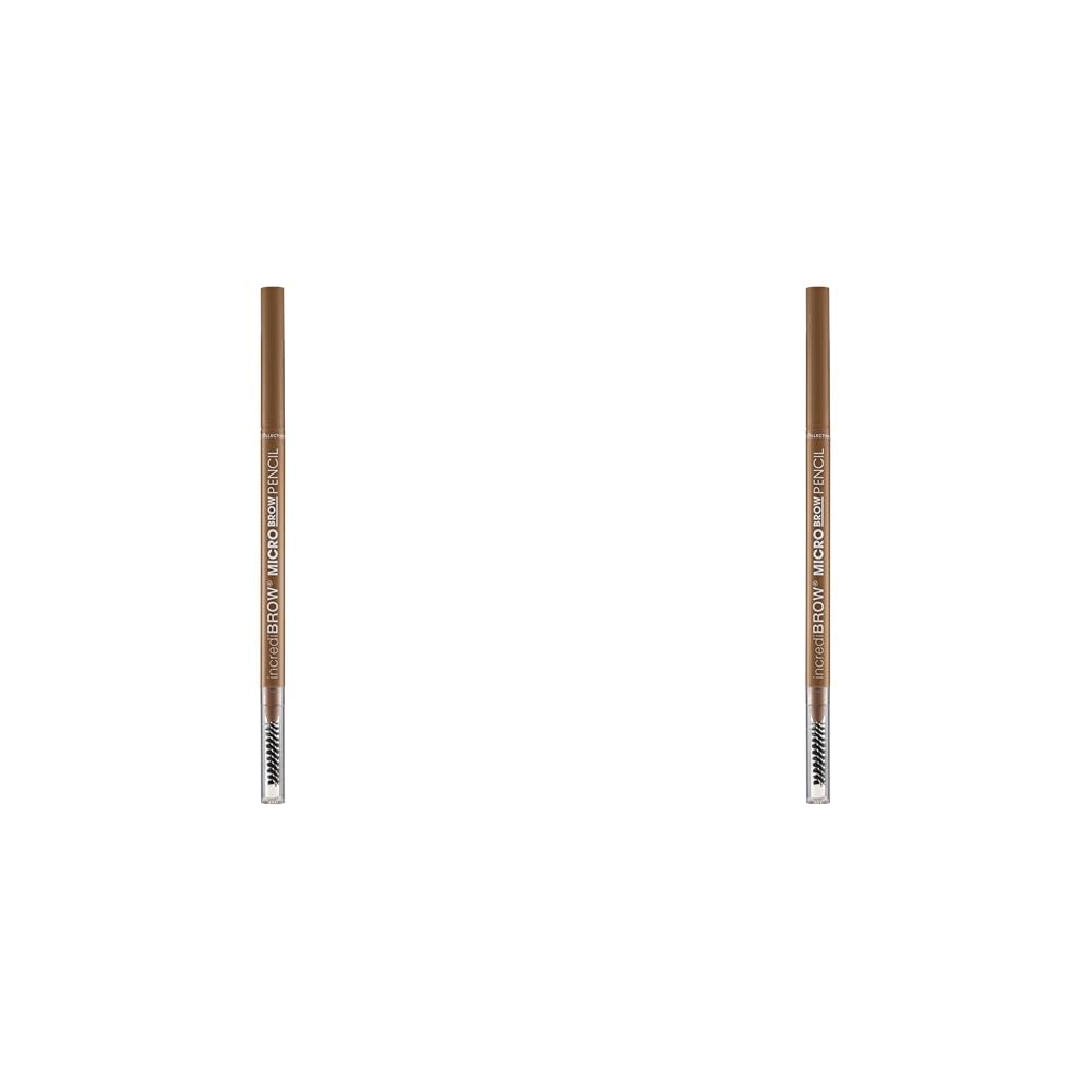Collection Cosmetics Incredibrow Microbrow Pencil, Ultra-Fine Precision Nib, For Sculpting and Shaping, Blonde (Pack of 2)