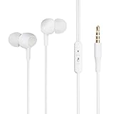 In-Ear Earbuds, Ztent iPhone Earphones with Mic/Microphone Stereo Wired Headphones Sweatproof Sport Headsets For Apple iPhone 7 6s 6 plus 5s SE 5 Android Samsung Galaxy Note (White)