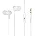 In-Ear Earphones Ztent Premium Stereo 3.5mm Jack HD Stereo Earbuds Wired Headphones with Mic Noise Cancelling Bass Sweatproof Perfume Headsets (White)