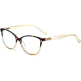 Calabria MDR8004 Womens Cat Eye Reading Glasses Full Rim Trendy Designer Ladies Readers Chic Cateye Eyeglasses Spring Hinged
