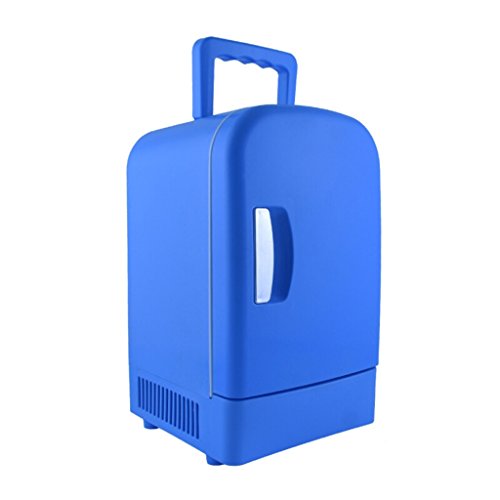 Click Here to See More Images YI HOME- 4L Car Refrigerator Mini Portable Household Small Electronic Freezer Quiet Fast Refrigeration Heating Office 12V,Blue