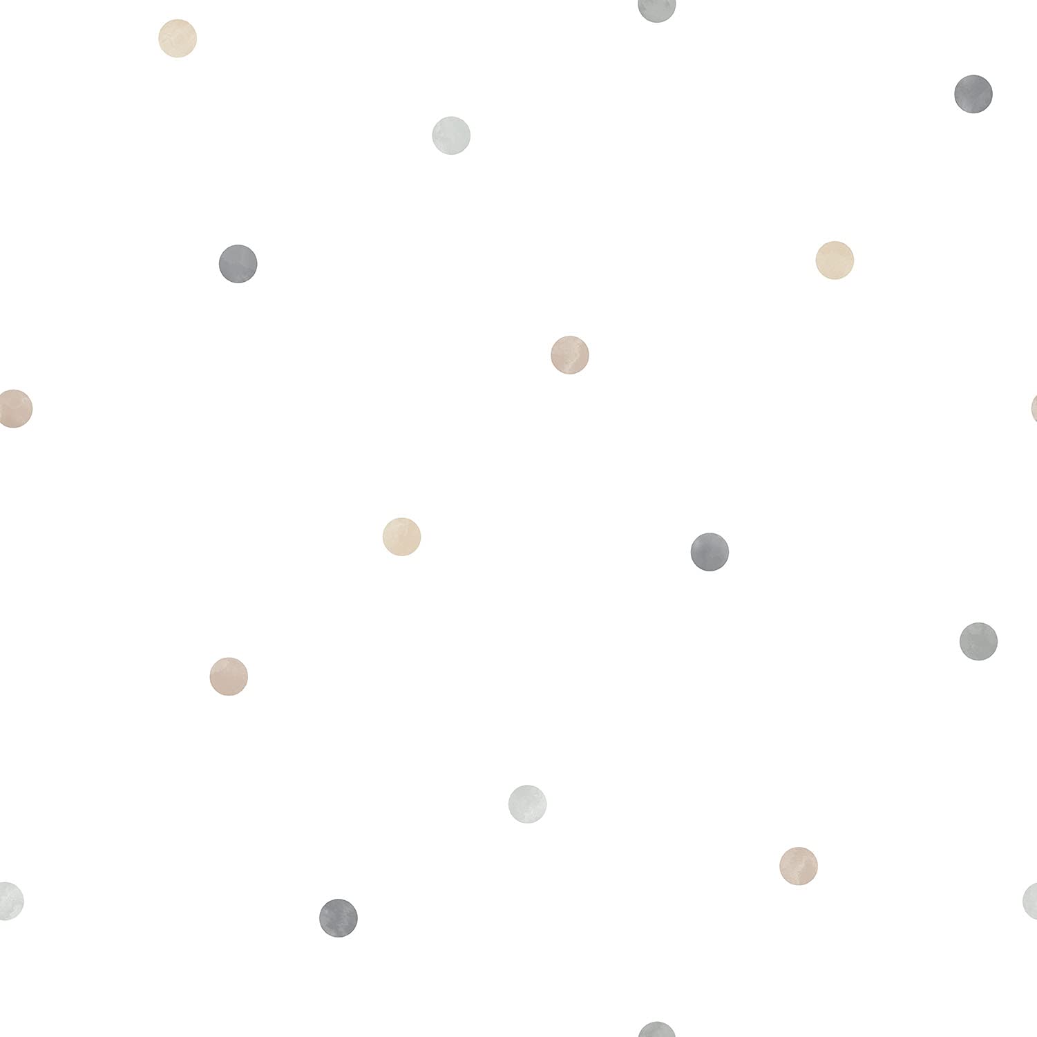 Galerie G78365 Tiny Tots 2 Dots Wallpaper, Grey/Beige, 10m x 53cm