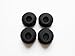 4-black Rubber Soft Ear Gels Ear Buds for Motorola Bluetooth Headset H12 H15 Hk100 Hk200 Hk201 Hk202 Hk210 H681 H685 H690 H695 H780 H790 Hz700