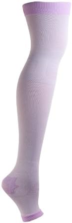 MD USA Leg Shaper Mid-Thigh Compression Sleep Socks , Osfm, Lilac