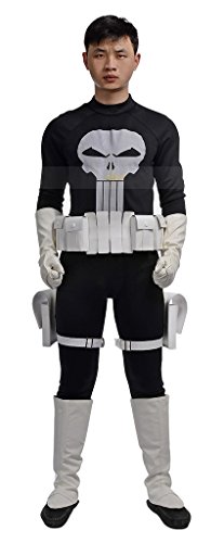 Mtxc Men's The Amazing Spider-Man Cosplay Costume Punisher Frank Castle Full Set