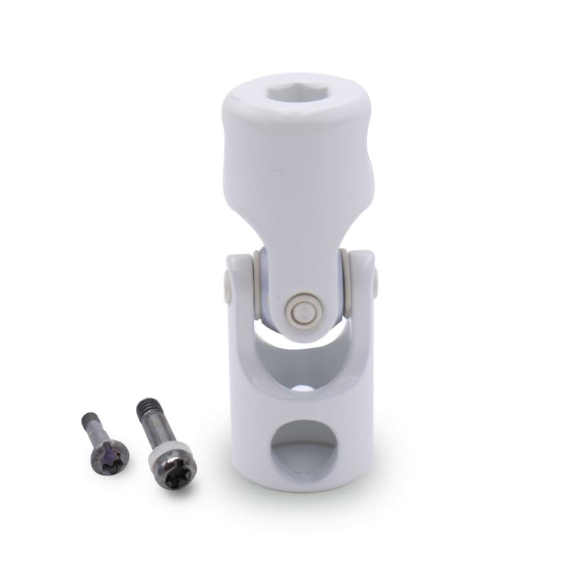 Store & Menuiserie 2.0 White Modern Steel Gimbal Joint for Roller Shutter, Diameter 12mm, 6p7, France