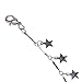 Manerson Lucky Star Choker Necklace Pendant Disc Chain Statement Necklace for Women Girls (Silver)