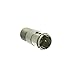 CableWholesale F-pin Coaxial Quick Connect Adapter, Threaded F-pin Female to Quick F-pin Male primary