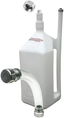 HUNSAKER USA - 11 Gallon WHITE QuikFill Fuel Jug, Gas Can (w/Pro Billet Hose Kit)
