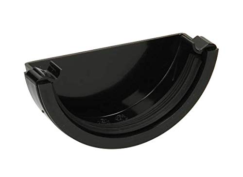 POLYPIPE RR107 Grey External Stopend for 112mm Half Round guttering System