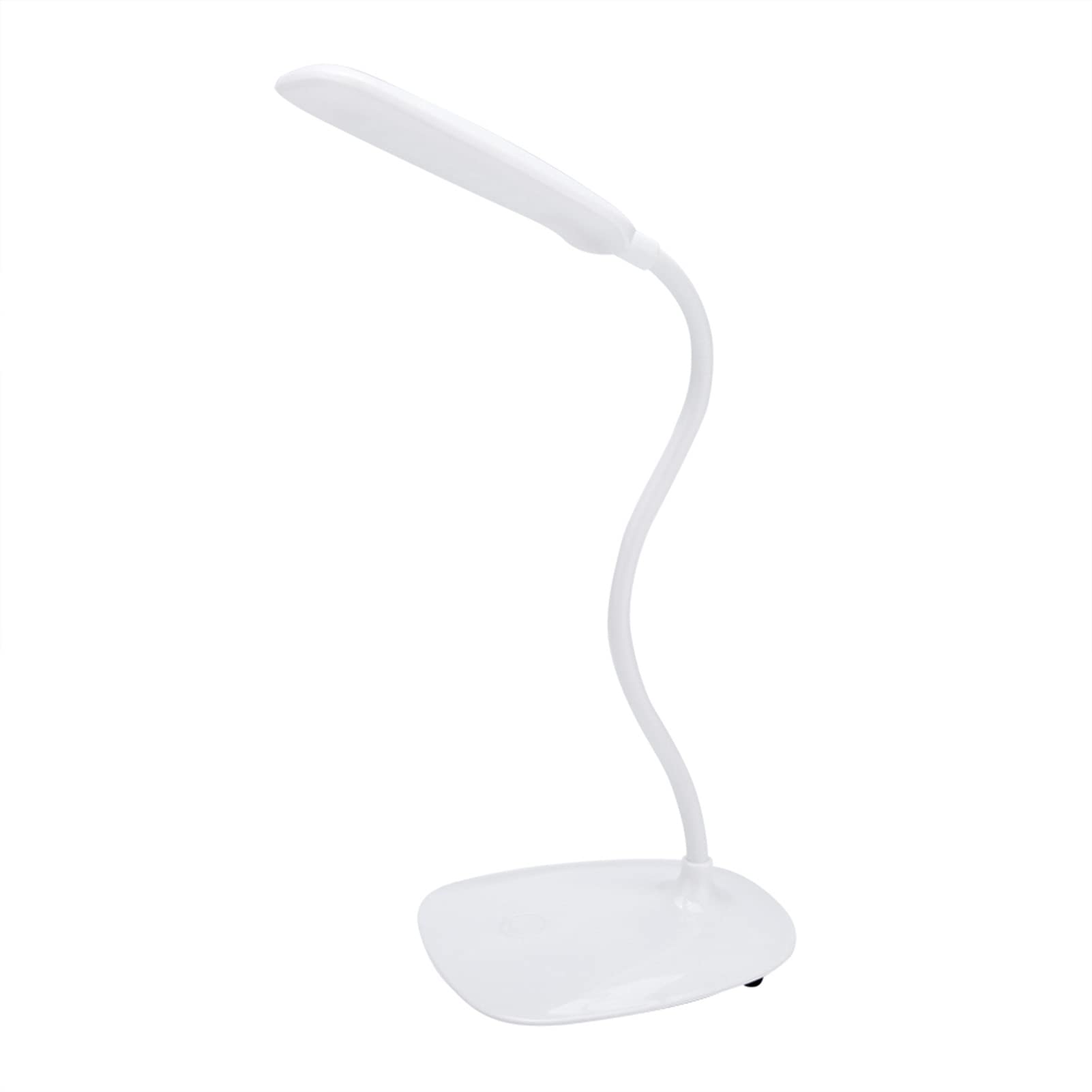 Garosa LED Flexible Desk Lamp, Eye-Caring Table Lamps, Dimmable Office Lamp with USB Charging Port, Lighting Modes with 3 Brightness Levels, Touch Control, Flexible Gooseneck White
