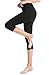 ABUSA Women's Cotton Workout Leggings Capris Power Flex Yoga Pants XXL Black