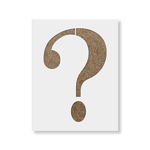 Question Mark Stencil Template - Reusable Stencil with Multiple Sizes Available