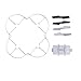 tech rc X11C Original Crash Kit Repalcement Propellers (Set of 4) with Protective Frame 1pcs White