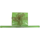 JAM Paper® Solid Color Wrapping Paper - 12.5 Sq Ft - Lime Green - Glossy Wrapping Paper Roll - Sold Individually