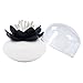 MelonBoat Lotus Cotton Swab Dispenser, Qtip Holder, Small Q-Tips Toothpicks Storage Organizer, Black