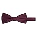 Jacob Alexander Solid Color Men's Pretied Banded Bowtie - Burgundy Wine