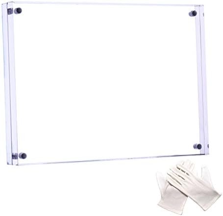 Cozii 5x7 inch Clear Acrylic Picture Frame - 0.95 inch/24 mm Thick，Strong Magnetic Suction Creative Double Highly Transparent Acrylic Frame Desktop Photo Frame