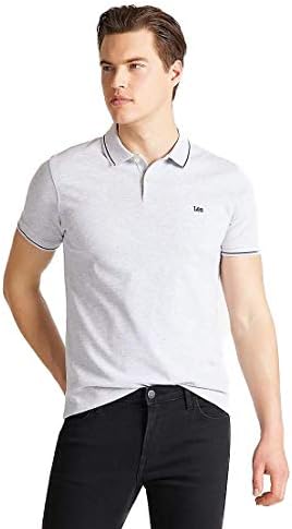 Pique Polo, T-Shirt Uomo, Grigio (Sharp Grey Mele 03), L