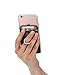 Cardly (Two Finger Ring and Cell Phone Stick on Wallet Card Holder Phone Pocket for iPhone, Android and All Smartphones. (White & Black)