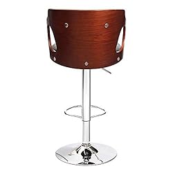 Homall Bar Stools Walnut Bentwood Adjustable Height