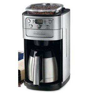 Cuisinart Automatic Coffeemaker Burr Grind and Brew 12 Cup Charcoal Water Filter 5 Oz, Brushed Stainless Steel