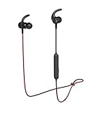 Cloudio S1 Bluetooth Sports in-Ear Headphones Best Wireless Stereo Earbuds Magnet IPX7 Sweatproof Bath Shower Waterproof Earphones with Mic for Running Workout 9 Hrs Noise Cancelling Headsets - Black