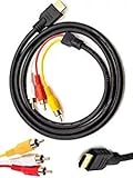 stank& HDMI to RCA Cable, 5ft/1.5m HDMI Male to 3-RCA Video Audio AV Component Converter Adapter Cable for HDTV