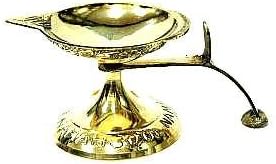 Pure Brass Pooja Lamp (1 Face) Capacity 30ml.