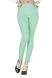 Mascara Women's Colored Stretch Skinny Jeans Jeggings Pants Elastic Waist