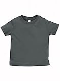 Rabbit Skins 100% Cotton Blank Infant Fine Jersey Tee [Size 18 months] Charcoal Gray Short Sleeve T-Shirt