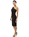 PattyBoutik Women One Shoulder Cocktail Dress (Black Large)