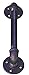 DIY CARTEL Industrial Pipe Door/Drawer Handle Pull Hardware Only. Heavy Duty Iron - Great for The Garage, Commercial Doors, and Gates. Industrial Furniture/Farmhouse Decor (9 Inch)