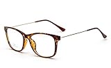 Flowertree Unisex S9352 Lightweight Super Thin Arm Wayfarer 52mm Glasses (leopard)