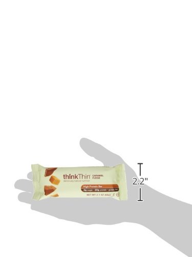 image for think! (thinkThin) High Protein Bars - Caramel Fudge, 20g Protein, 0g 
